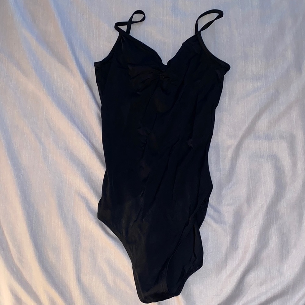 Small black pinch front “Balera” leotard